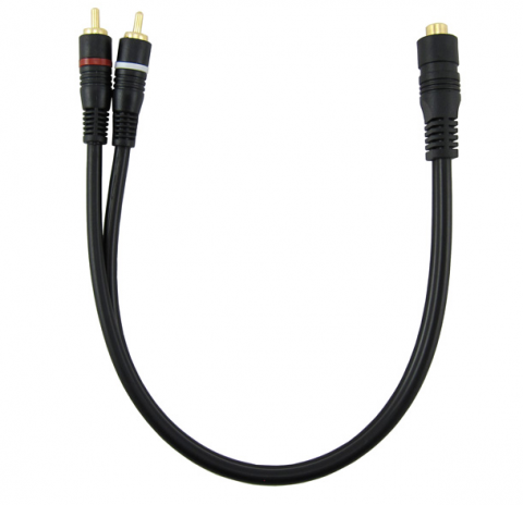 Perėjimas 2RCA - RCA (2K-1L) 0.3m Gold